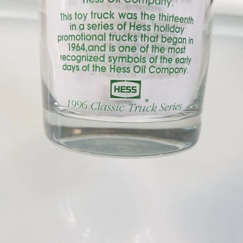 Vintage Hess Glass 1996 Classic Truck Series First Hess Truck